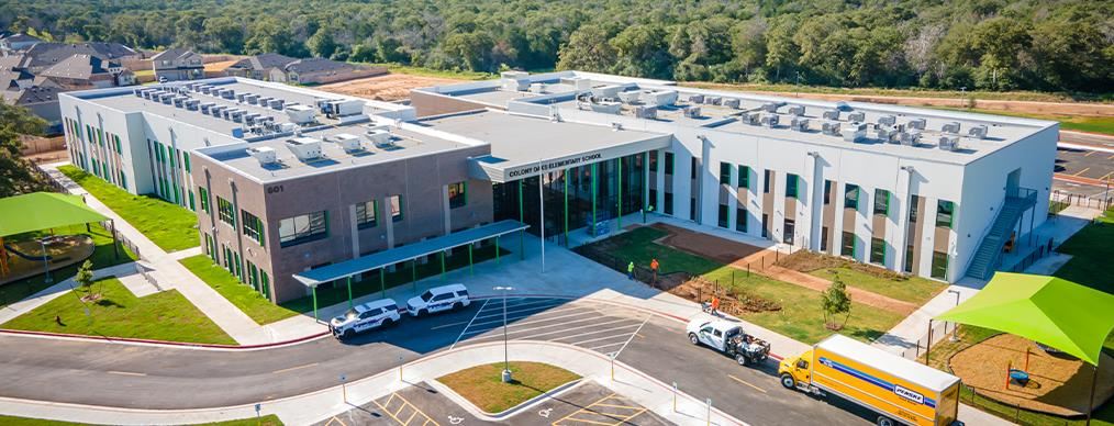 Exterior of Colony Oaks Elementary School
